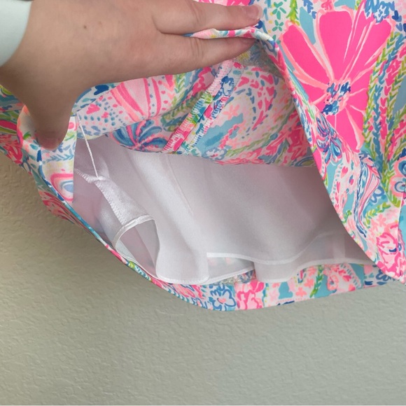 Lilly Pulitzer | Anniston Flock Full of Fun Pink Floral Dress w/ Flutter Sleeves - Picture 6 of 9